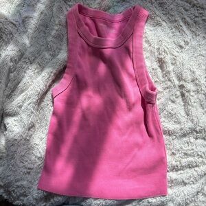 Aerie Pink Ribbed Tank Top
